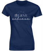 Believe Achieve 2 | Gildan SoftStyle® Ladies Fitted Ringspun T-Shirt.