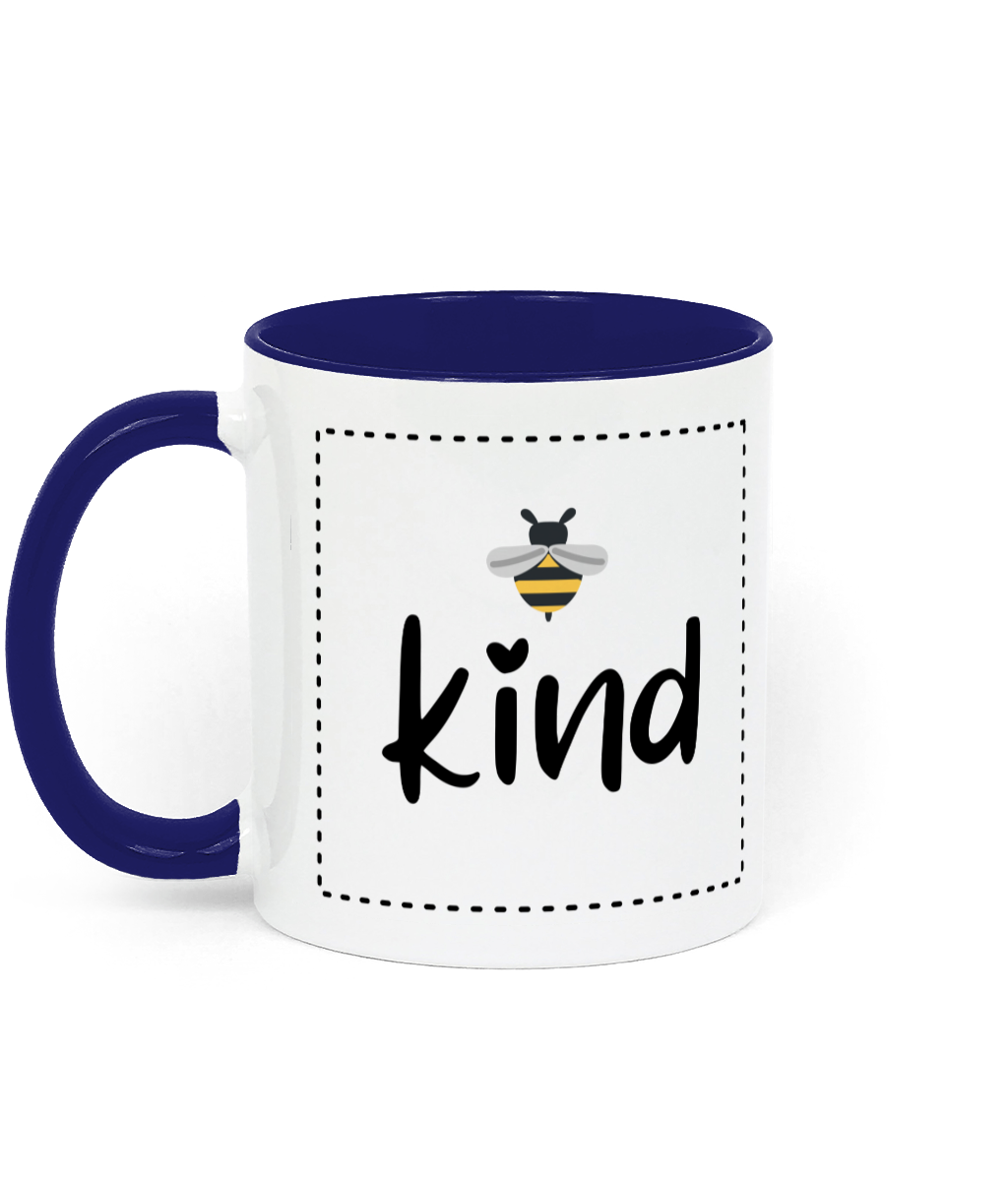 Be Kind Mug.11 oz mug. Daily Affirmations, Motivation, Inspiration. Perfect Gift. Two-toned. Blue