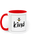 Be Kind Mug.11 oz mug. Daily Affirmations, Motivation, Inspiration. Perfect Gift. Two-toned. Red.