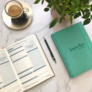 Inspire Now Journal - Undated Productivity Planner - Transform your Life, Achieve Goals, Organise your life, Motivated, Inspired, Daily Gratitude, Success